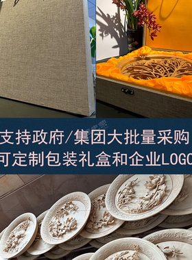 高档送礼椴木雕刻手工工艺吉祥