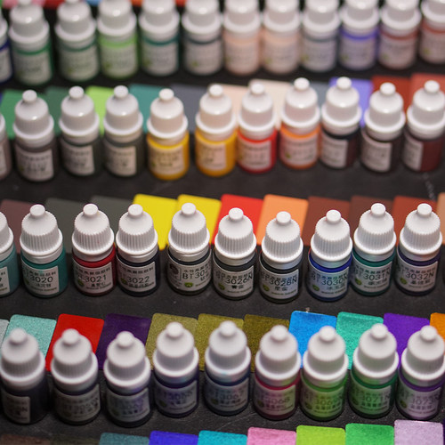 酋长大陆手涂水性漆透明色高达模型手办改娃上色涂装环保笔涂颜料 - 图1