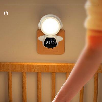 夜间遥控小夜灯插电款婴儿喂奶母婴护眼柔光卧室睡眠灯儿童床头灯-图2