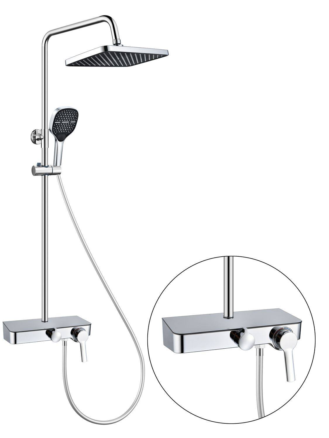 冷热花洒淋浴套装家用卫生间顶喷大置物花洒套装同款全季酒店花洒,淘宝优惠券,粉丝福利购,淘宝优惠卷