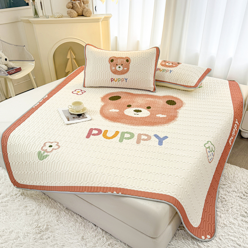 夏季乳胶凉席三件套冰丝席可折叠宿舍单人软席子冬夏两用2025新款