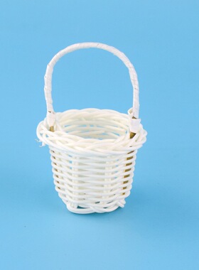 芒藤编织提篮小号花篮DIY玩具