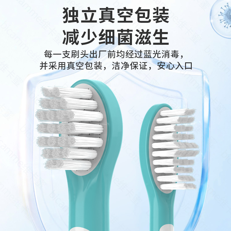 五更适配飞利浦儿童电动牙刷头替换hx2032/60x2适配hx2432/63x2 - 图1