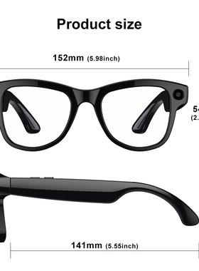 自带充电仓AI智能眼镜800W像素拍照ai翻译通话音乐变色太阳镜蓝牙