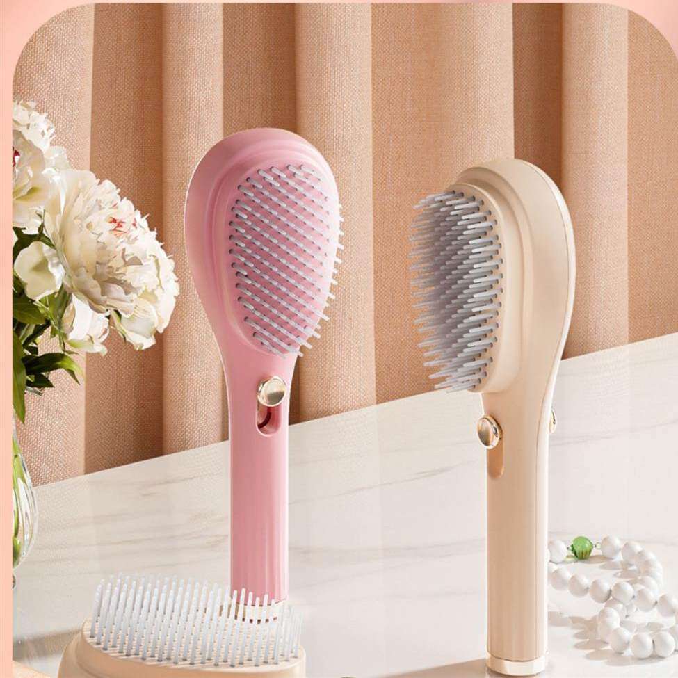 可伸缩梳气垫梳子女士气囊梳蓬松便携按摩梳子自动清理顺发不打结