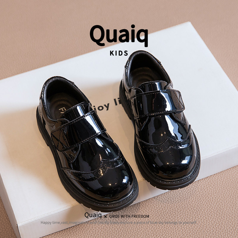 男童皮鞋黑色春秋新款儿童演出学生童鞋真皮软底男孩中大童鞋英伦,淘宝优惠券,粉丝福利购,淘宝优惠卷