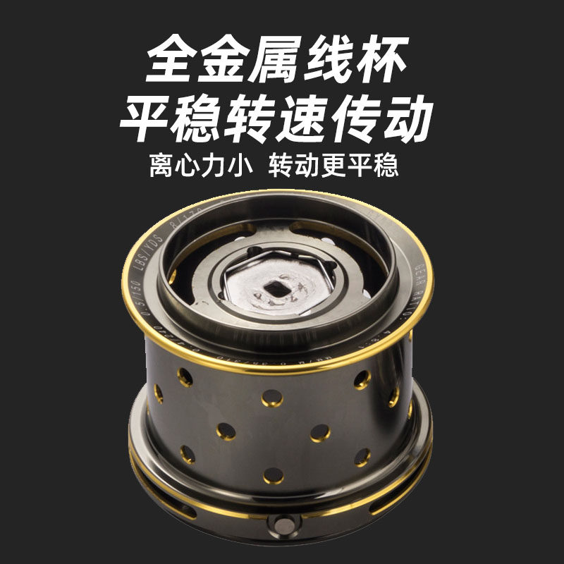 远投纺车10000型全金属主体鱼线轮 渔钓徒鱼线轮