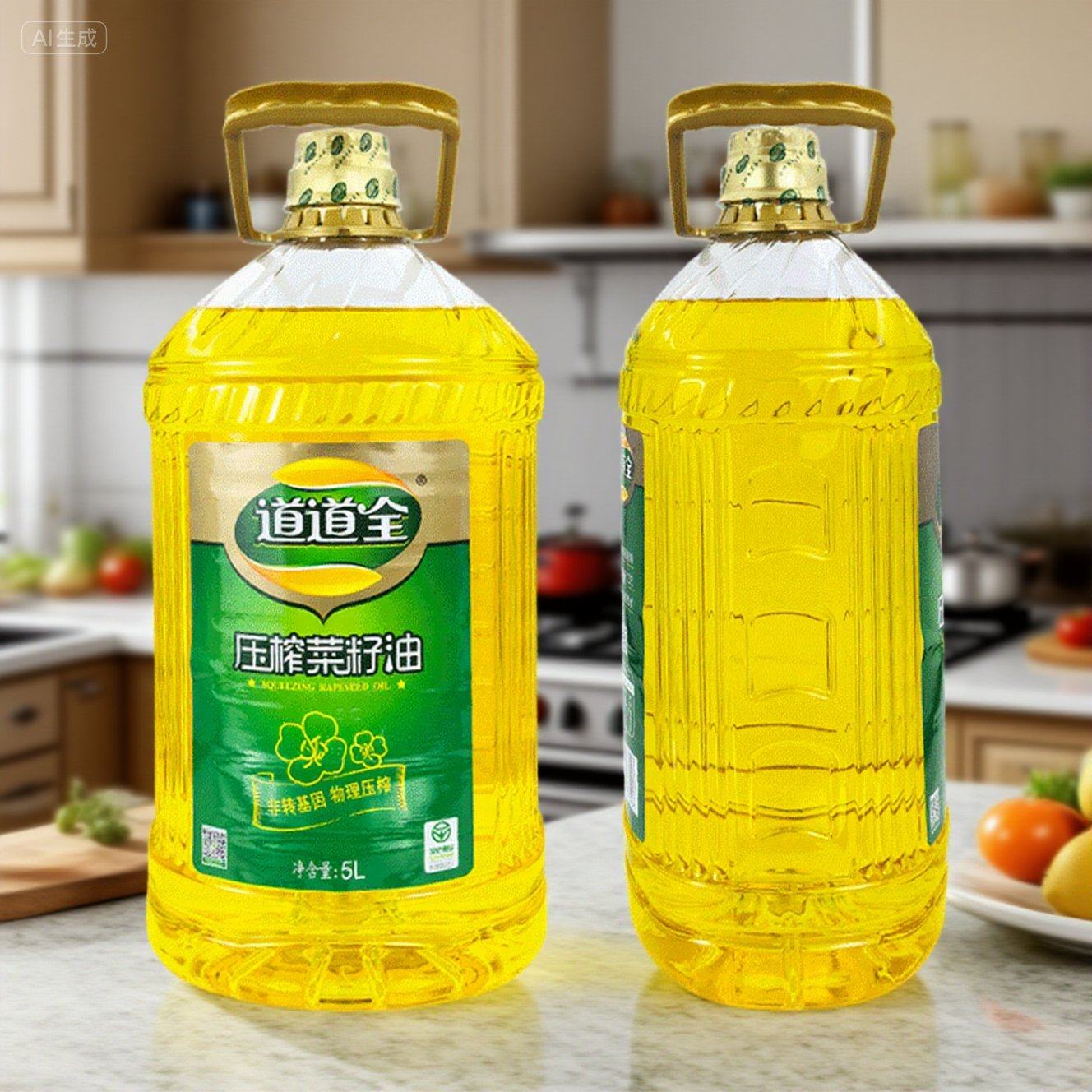 【5L*4瓶】道道全压榨菜籽油非转基因物理压榨绿色食品家用商用,淘宝优惠券,粉丝福利购,淘宝优惠卷