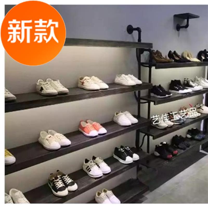 鞋架多层包包鞋店包包上墙复古包包展t示架创意实木包包-图1