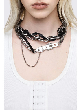 Minga暗黑朋克双层项链choker
