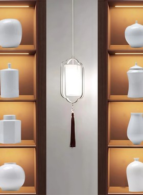 新中式现代简约白色陶瓷花瓶摆件