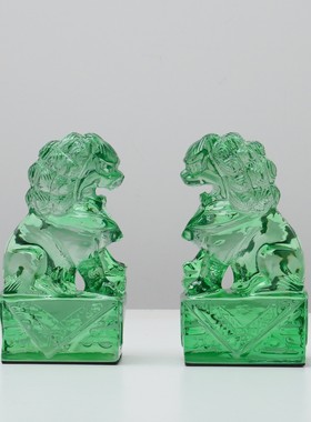 新中式树脂狮子摆件一对招财镇宅