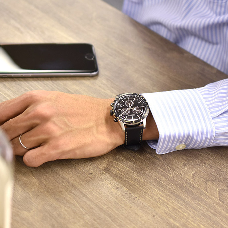 citizen男光动能商务休闲万年历 时友海外日韩腕表