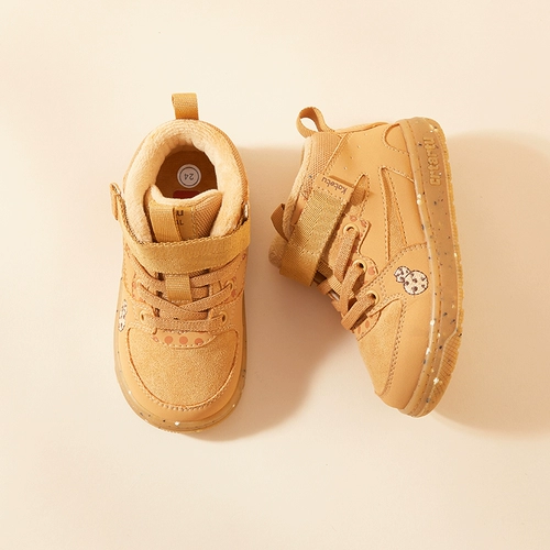 Туфли, зимние детские флисовые хаки удерживающие тепло сапоги подходит для мужчин и женщин для раннего возраста, коллекция 2021