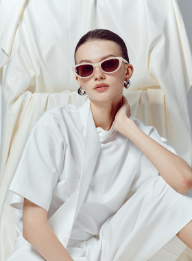 【张天爱同款】宝丽来偏光墨镜猫眼窄框防户外紫外线太阳镜0070