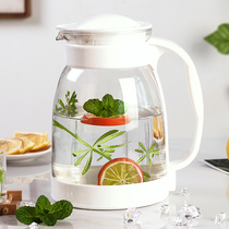 Cold Kettle Large Capacity Glass High Temperature Resistant Cool White Open Water Cup Teapot Suit Home Juice Pot Explosion Proof Cool Kettle