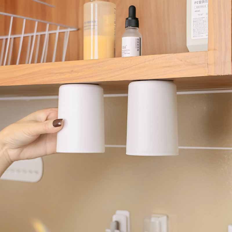 磁吸式漱口杯洗漱台倒扣沥水牙刷杯壁挂式刷牙杯子挂墙牙膏牙刷架,淘宝优惠券,粉丝福利购,淘宝优惠卷