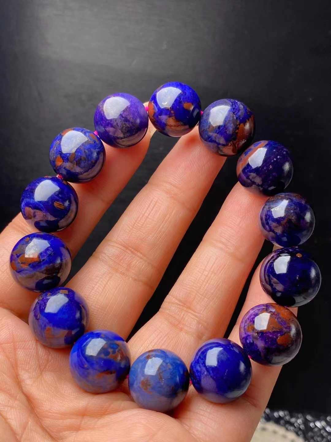 11.1mm Natural Purple Sugilite South Africa Gems Beads Bracelet AAA