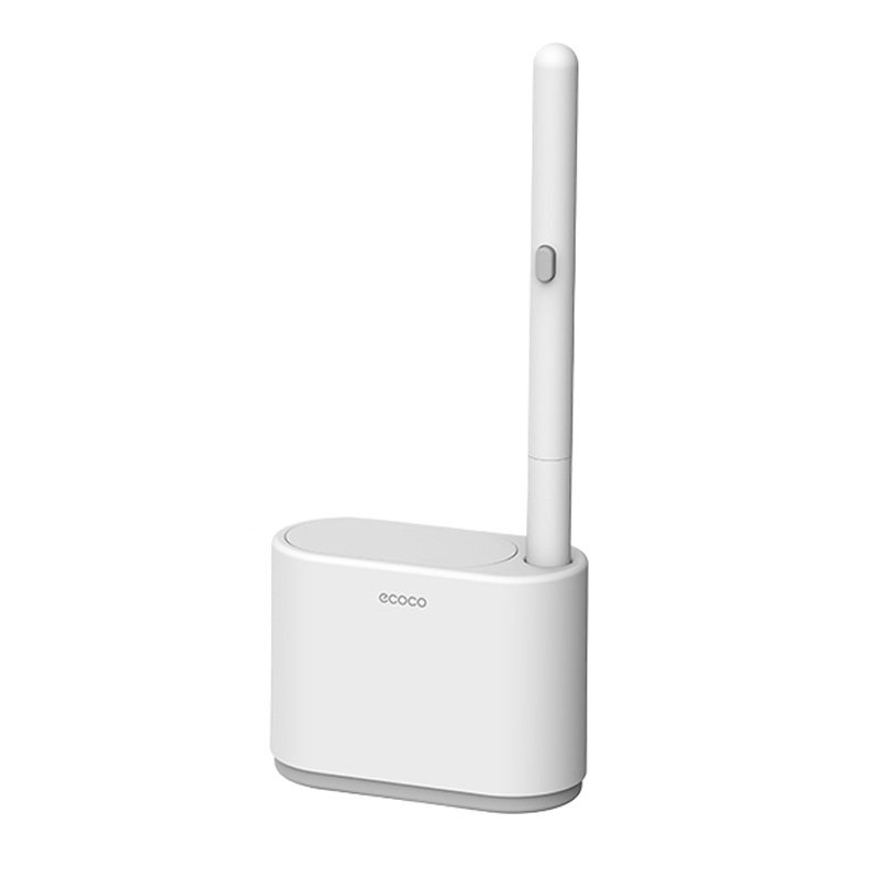 Disposable wall-mounted toilet brush for no-dead-spot cleaning