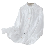 Цветная хлопковая осенняя рубашка, оверсайз