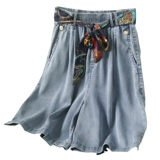 Дышащие джинсовые шорты, тонкие штаны для отдыха, по фигуре, свободный крой, подходит для подростков, высокая талия