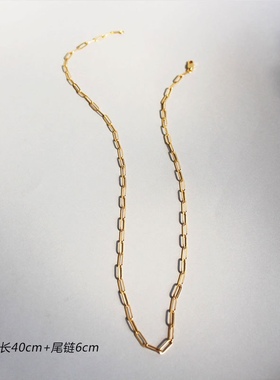 sweetbones冷淡风简约裸链日常叠戴项链锁骨链电镀18k金