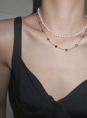 sweetbones金色爱心锁骨链颈链甜心叠戴芭蕾美学