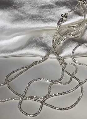 sweetbones925纯银波光粼粼项链银饰choker