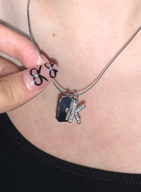 sweetbones可定制字母吊牌项链高级感辣妹饰品