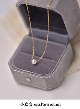 S925银淡水珍珠路路通项链锁骨链