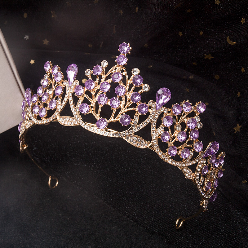 高端儿童公主皇冠头饰女童生日王冠发箍小女孩演出走秀主持人新品 - 图1