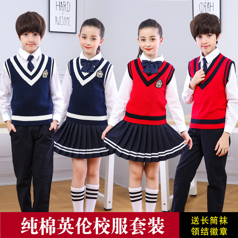 幼儿园园服儿童学院英伦风班服中小学生校服套装朗诵合唱服演出服