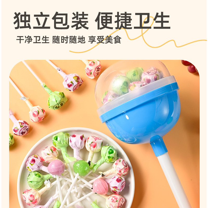 哪吒敖丙同款盘龙冰锤海洋水果棒超大棒棒糖儿童小朋友小零食糖果,淘宝优惠券,粉丝福利购,淘宝优惠卷