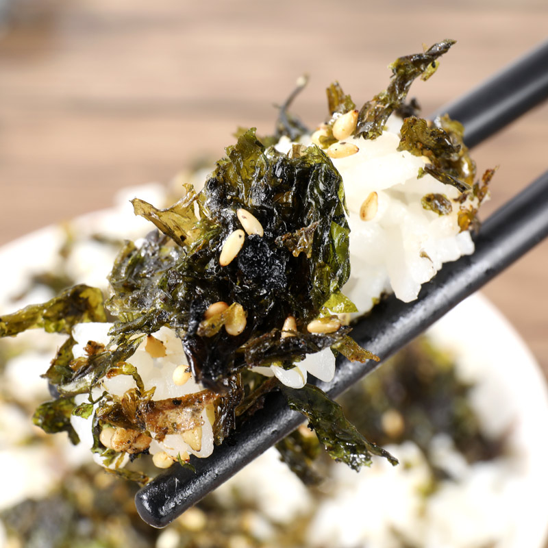 芝麻海苔碎拌饭料紫菜饭团儿童零食韩国海苔拌饭材料即食烤紫菜碎-图1