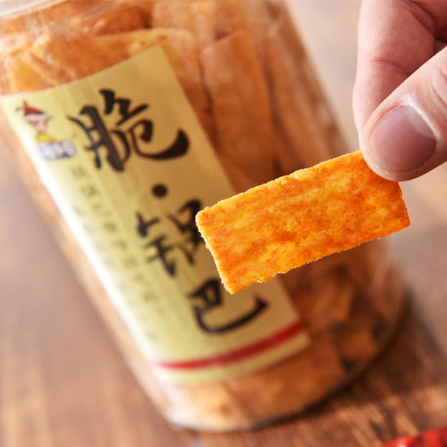无名小卒脆锅巴210g桶罐装网红牛排小米粗粮锅巴零食小吃休闲食品 - 图0