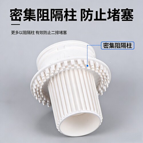 卫生间二次排水暗地漏110管配件阳台50管专用厨房75管预埋件神器 - 图1