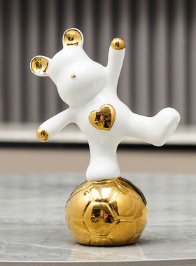 轻奢网红暴力熊摆件乔迁礼