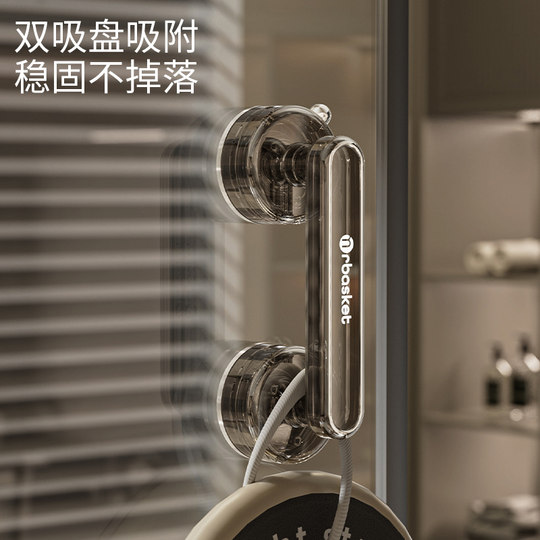 吸盘玻璃门把手免打孔卫生间浴室推拉门强力拉手冰箱柜门移门把手