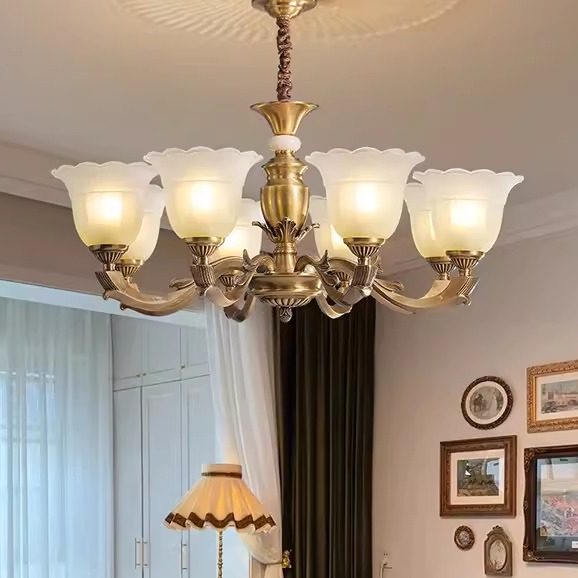 美式全铜吊灯欧式奢华客厅灯餐厅卧室灯简约法式大气复古高档灯具,淘宝优惠券,粉丝福利购,淘宝优惠卷