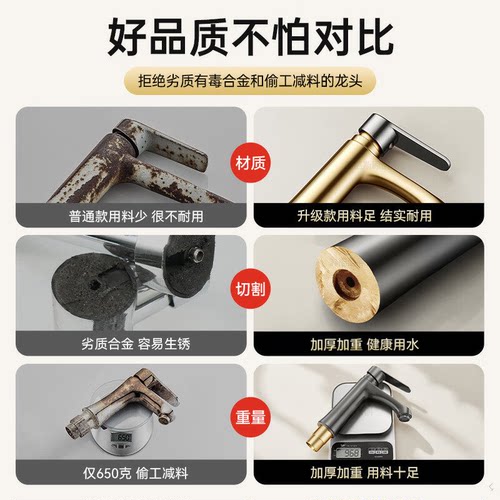 洗脸盆水龙头冷热两用卫生间洗手盆家用浴室柜洗漱台盆洗手池面盆 - 图2