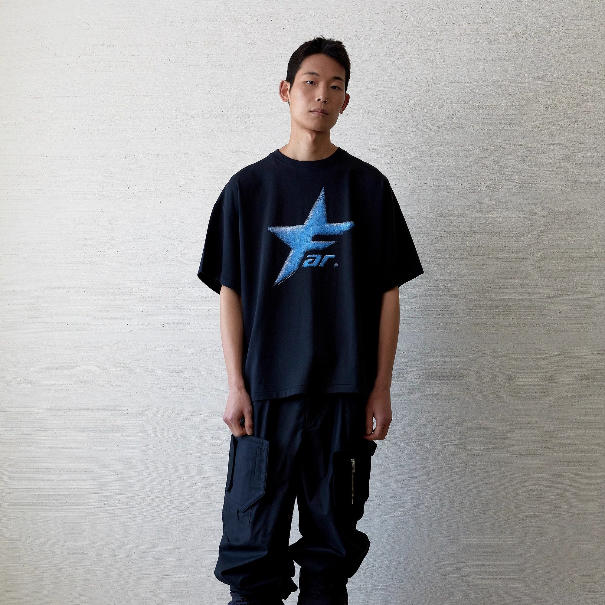 Far Archive 24ss 经典大面积印花水洗做旧短袖tee - 图1