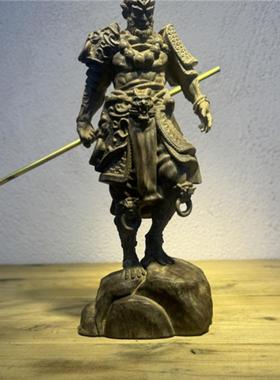 站姿禅意大型斗战胜佛定制木雕