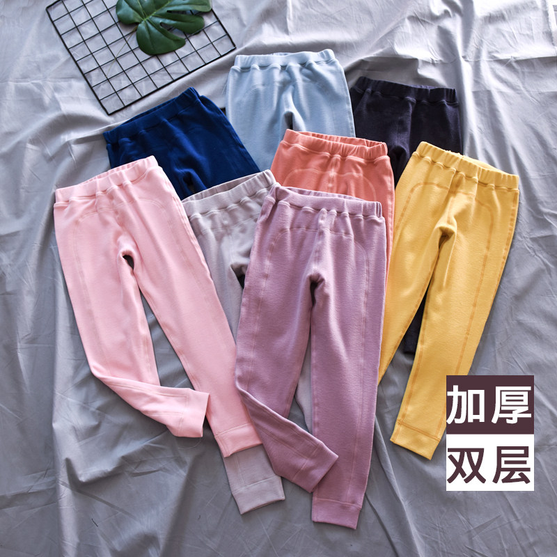 【双层】德绒儿童中大童学生校服内搭保暖加绒加厚秋裤秋冬打底裤,淘宝优惠券,粉丝福利购,淘宝优惠卷