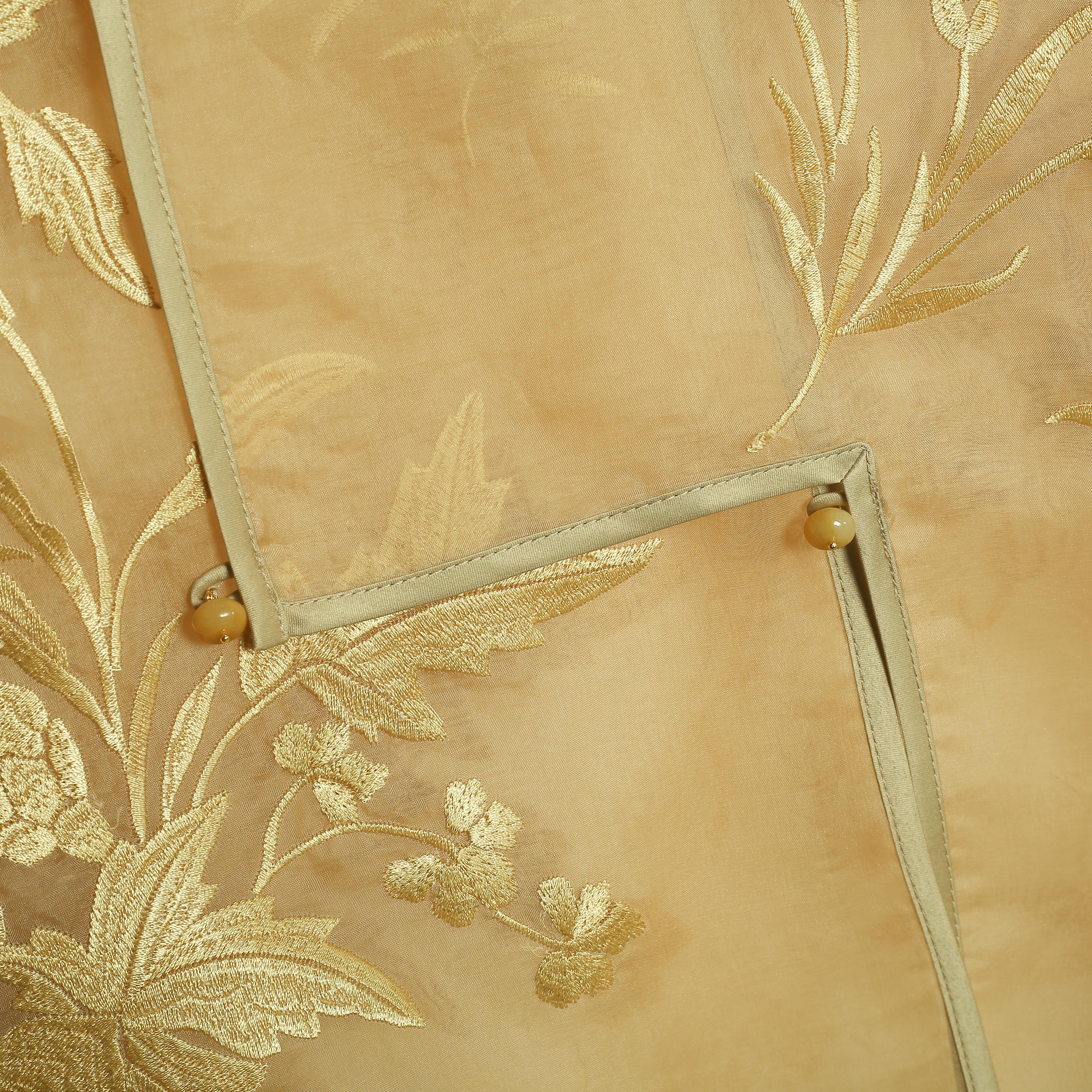 【大娇来了】婷绝色满分真 丝莨纱定位满绣 国风长上衣24LY126 - 图0