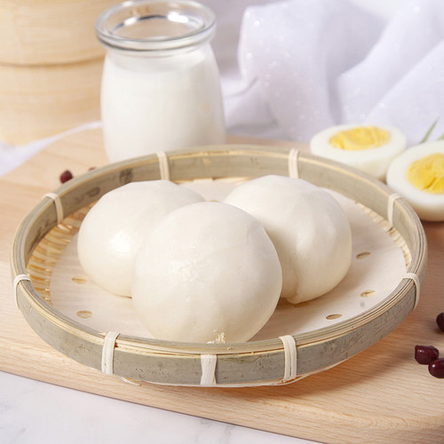 安井红豆包1kg 家庭早餐包子馒头酒店广式点心速冻面食豆沙包 - 图1