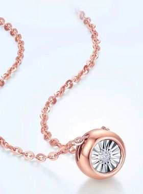 dy现货热卖轻奢女项链钛钢镶南非真钻泡泡锁骨链欧莱雅钻石女项链