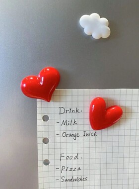 Modern Heart-Shaped Refrigerator Magnets Set - Cute Decorati