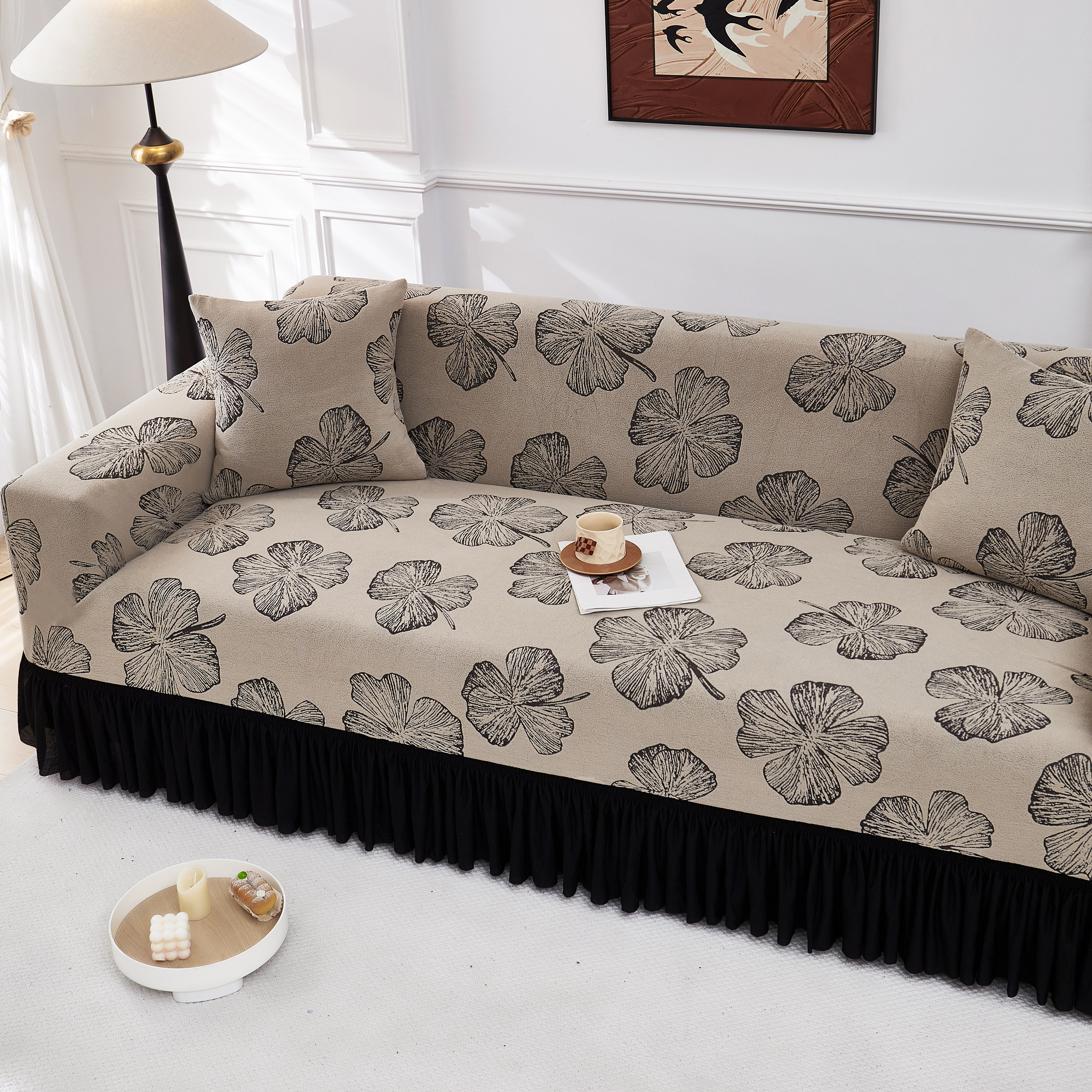 阳离子绒 一体式防滑客厅直排一字型沙发套罩三座全包四季通用型,淘宝优惠券,粉丝福利购,淘宝优惠卷