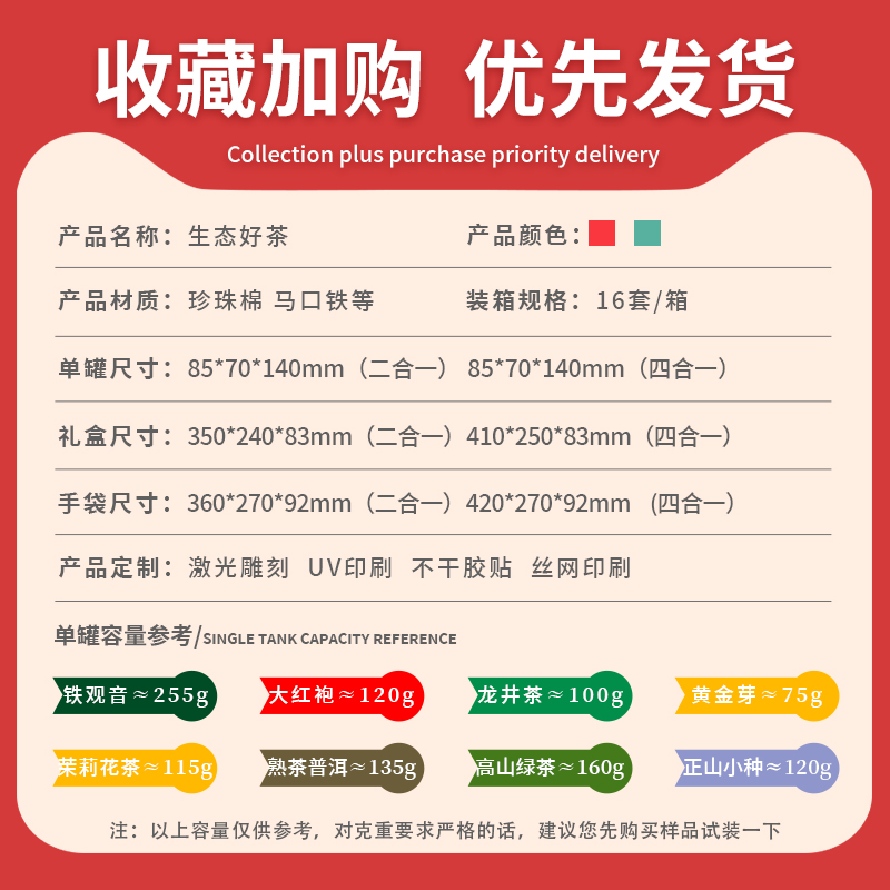 茶叶礼盒装空盒铁观音茶叶罐礼盒空盒一斤装绿茶红茶包装盒空礼盒