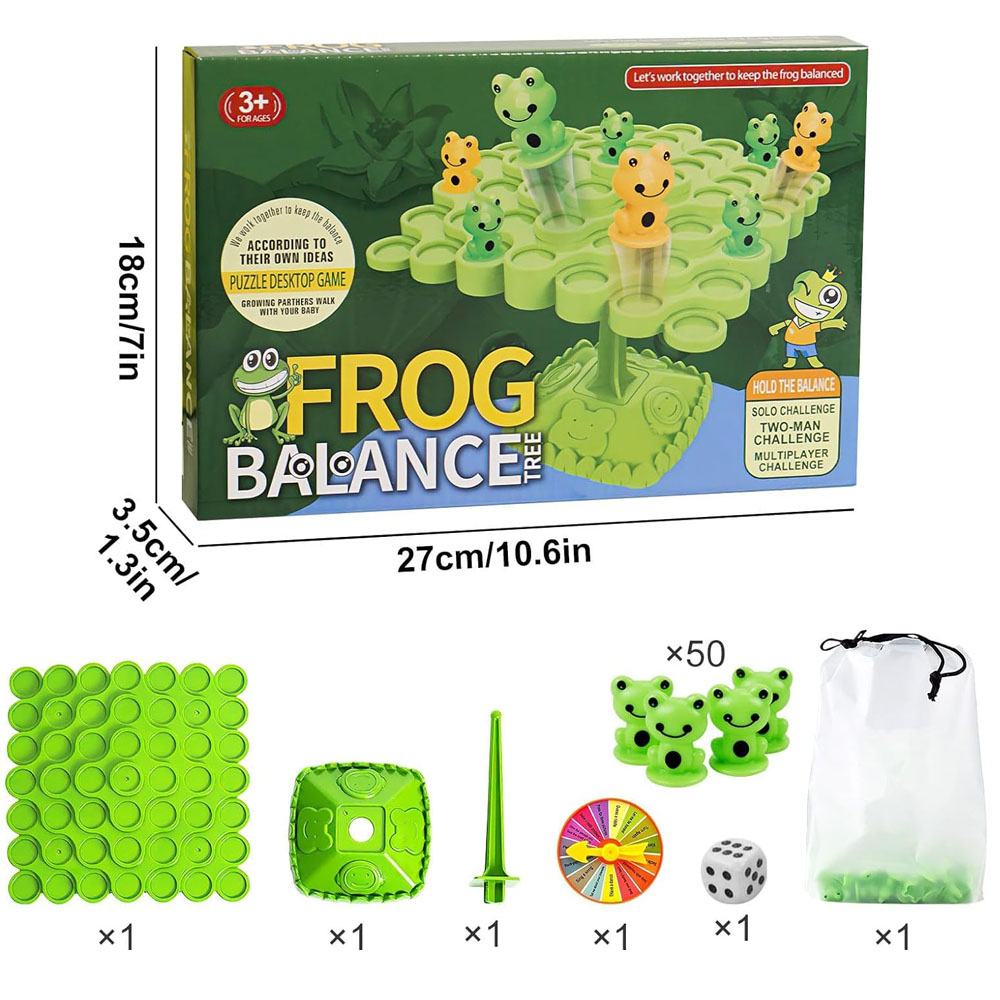 Frog Balance Board Game Two-Player Balanced Tree Desktop toy - 图0